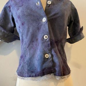 Suede 3/4 sleeve jacket